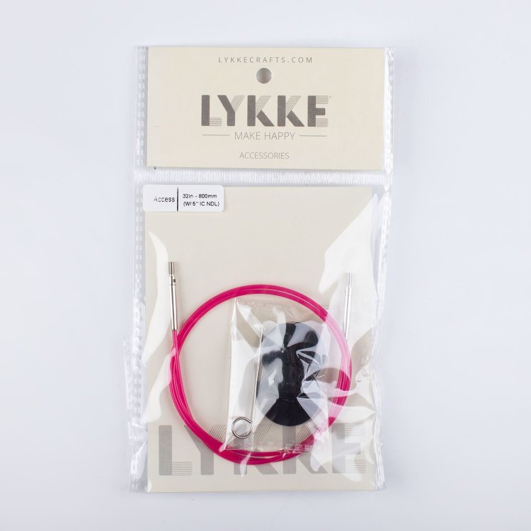 Розовая леска 80 см для стандартных спиц Lykke