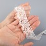 Тесьма хлопковая 3 см    белый молочный  хлопок 100% 