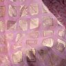 Ткань 100% шёлк шифон, принтованный, полупрозрачный   жизнерадостный розовый  