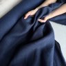 Ткань  Лён Armani 100%   седой синий  