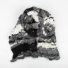 Пряжа Conte of Florence - шарф шерсть PA 26.5 х 126 см    черный    белый    разноцветный 