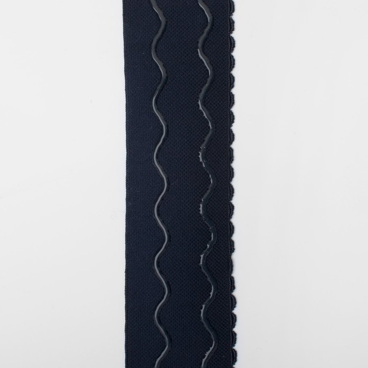La perla - декоративная тканая резинка с силиконом 4 см  