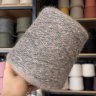 Пряжа Hair-Botton - шёлк 10%, кид мохер 34%, меринос 43%, полиамид 13%    cерый с фиолетовым оттенком 