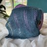 Пряжа Silk Linen - шёлк 30%, лён 70%, пайетки     петроль 
