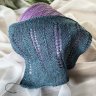 Пряжа Silk Linen - шёлк 30%, лён 70%, пайетки     петроль 