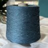 Пряжа Silk Linen - шёлк 30%, лён 70%, пайетки     тёмно-лазурный 