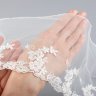 Кружево кружево на сетке    белый молочный  15 см  