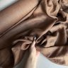 Ткань  Лён Armani 100%    светло-коричневый с серым  