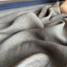 Ткань  Лён Armani 100%    серый с голубым оттенком  
