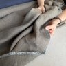 Ткань  Лён Armani 100%    серый с голубым оттенком  