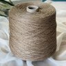 Пряжа Silk Linen - шёлк 30%, лён 70%, пайетки     светлый бледно-коричневый 