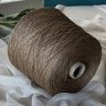 Пряжа Silk Linen - шёлк 30%, лён 70%, пайетки     светлый бледно-коричневый 