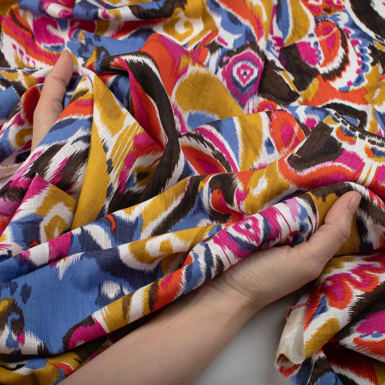100% вискоза Max Mara, структура льна 