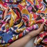 Ткань 100% вискоза Max Mara, структура льна разноцветный Ткань 100% вискоза Max Mara, структура льна разноцветный