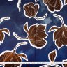 Ткань 100% вискоза твил, Max Mara темно-синий с коричневым Ткань 100% вискоза твил, Max Mara темно-синий с коричневым
