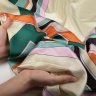 Ткань 100% твиловый шёлк, купон 90 см, Max Mara   разноцветный  