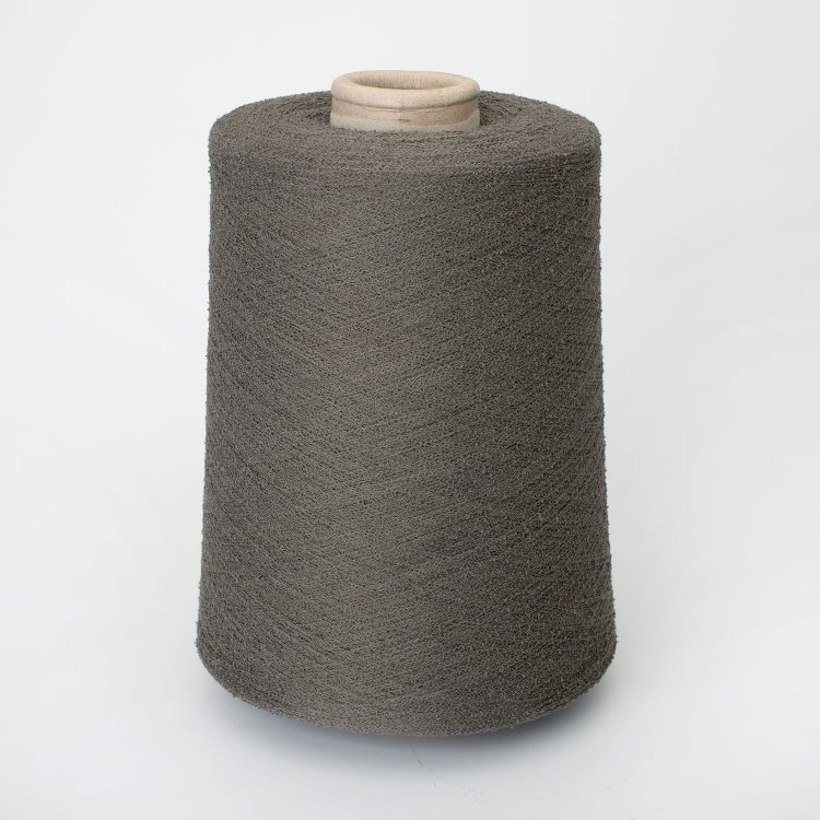 Пряжа Gassato - хлопок 50%, полиамид 50%    хаки с серым 