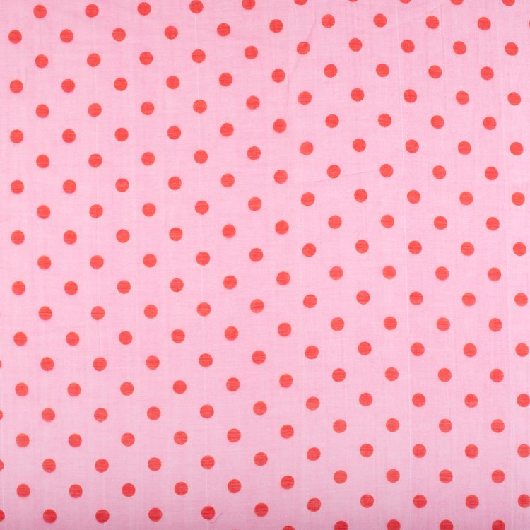 хлопок с шёлком, полупрозрачная, принт горошек
